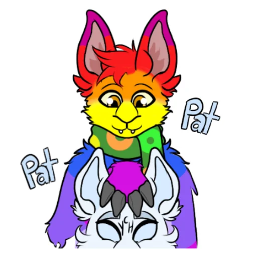 The head of a rainbow bori