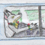 A crayon-and-pencil drawing of Lilia's head