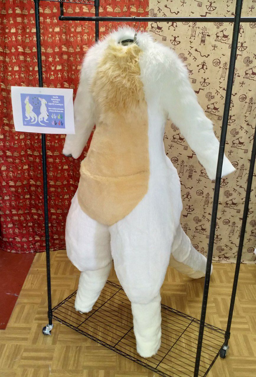 A wraparound shot of a fully-furred bodysuit