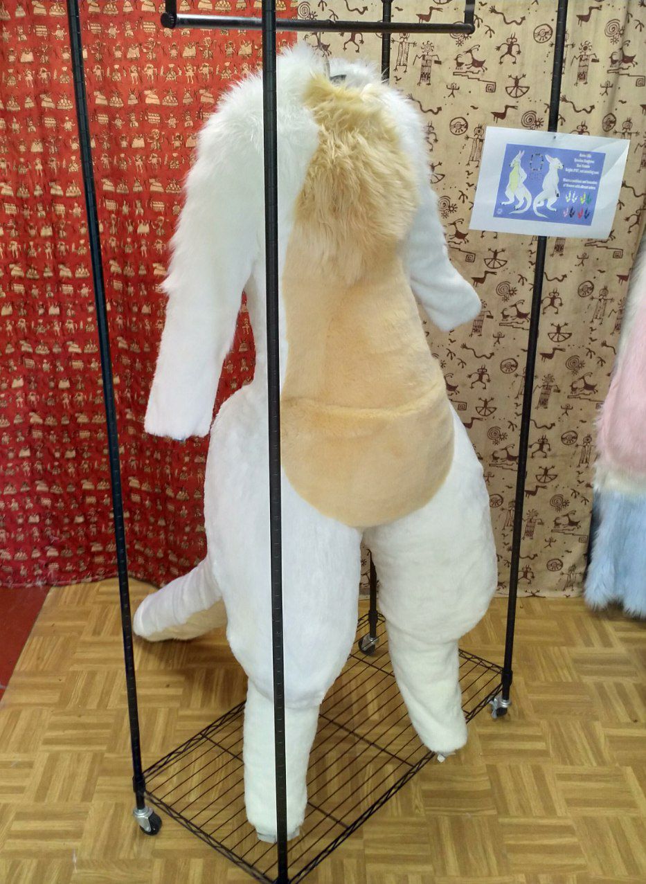 A wraparound shot of a fully-furred bodysuit