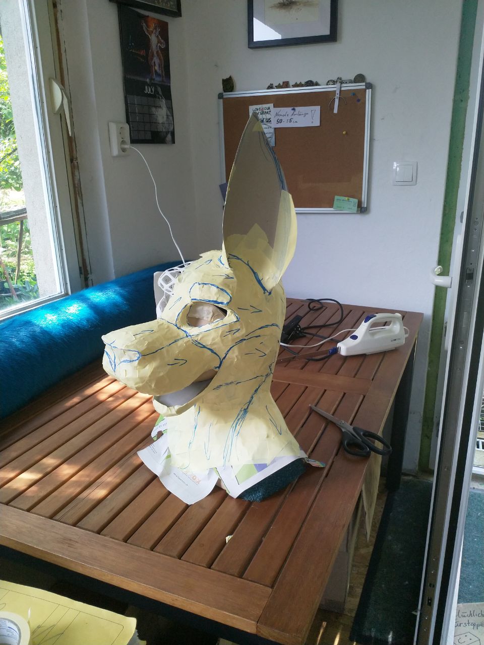 A partially-built head for Lilia!